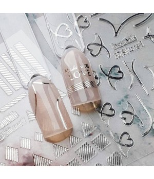 Стикер Dream Nails 3D/Silicone-7 срібло